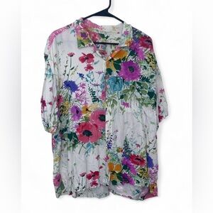 Vintage Jams World Floral Multicolor Top